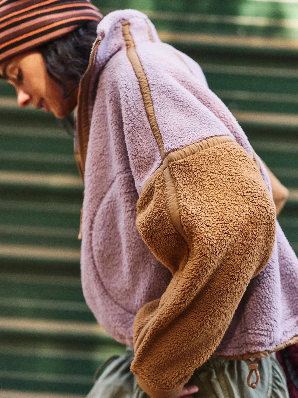 Free people mountain high printed half zip fleece